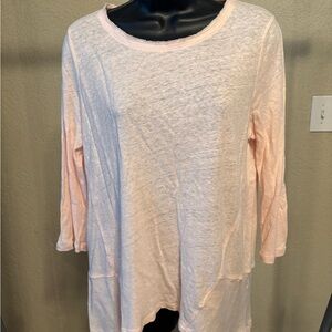 Anthropologie Mauve Light Pink/Peach 3/4 Sleeve Tee